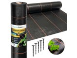 Agrotkanina 90g 1,1x50m czarna. Agrowłóknina na chwasty. Filtr UV 3%. Linarem SiatkiSieci