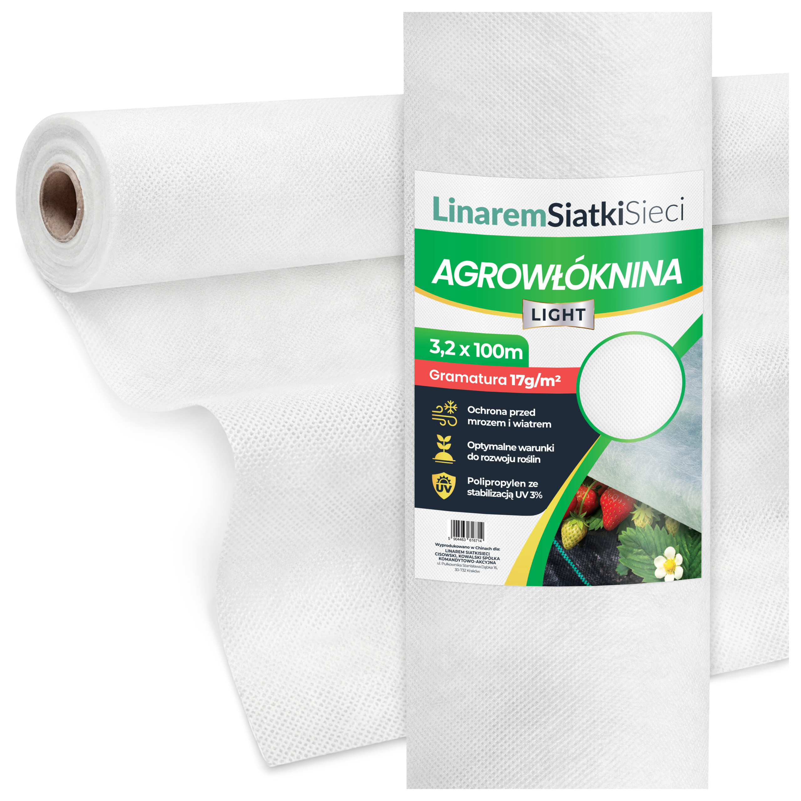 agrowłóknina biała wiosenna jesienna 17g okryciowa