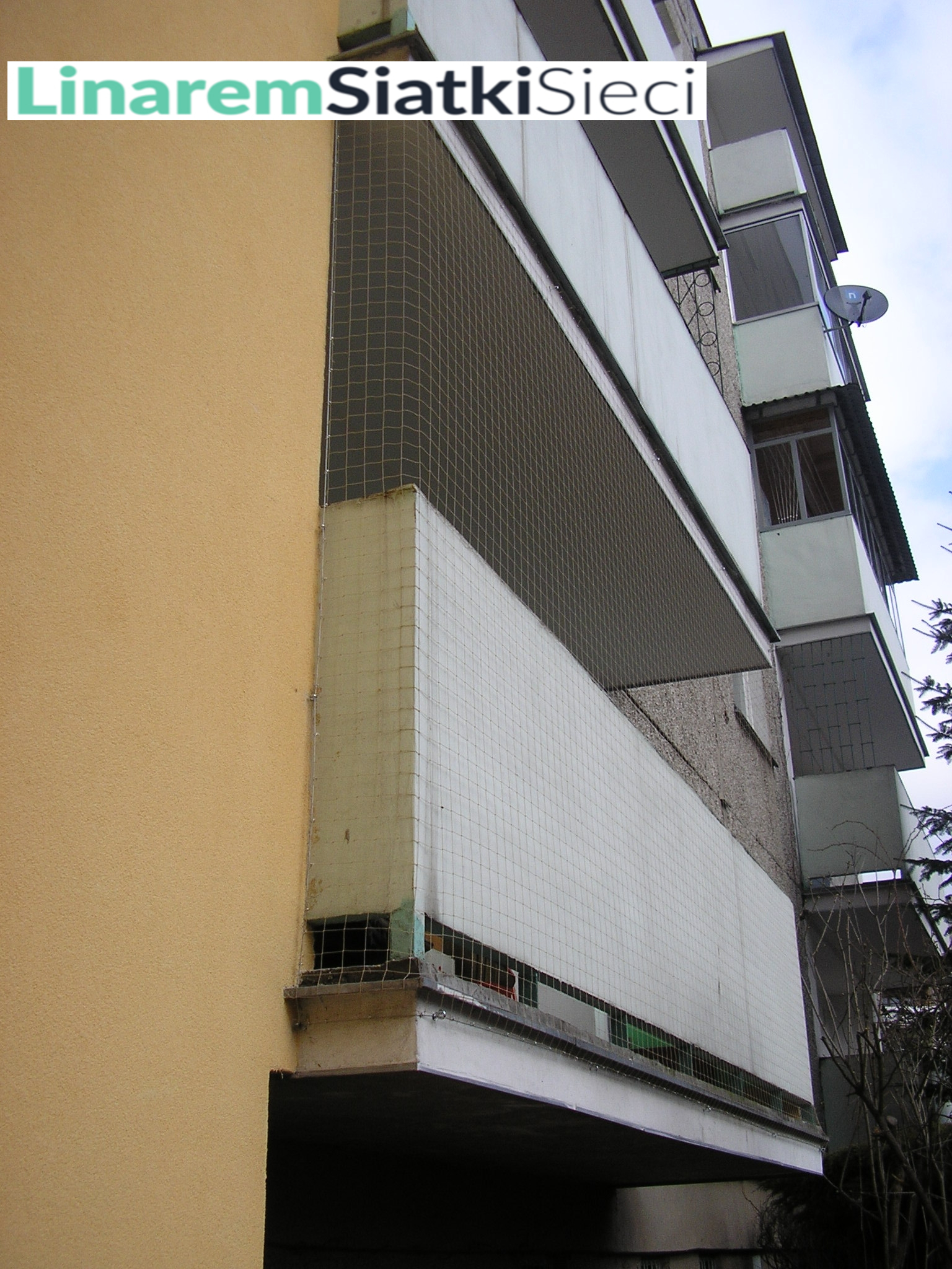 Wzmocniona siatka na gołębie Na balkon Ochrona budynków Oczko 40mm