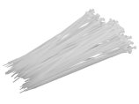 Białe opaski zaciskowe 10 cm - 100 sztuk