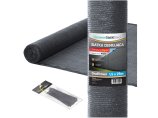 Siatka cieniująca 62% 1,5m x 25m. Gramatura 65g/m2. Kolor antracyt. Osłona maskująca na ogrodzenie +UV.