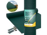 Siatka cieniująca 95% 1,5x50m Premium 200g/m2. Zielona mata na ogrodzenie płot UV+.