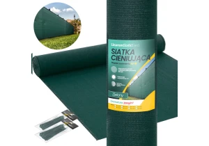 Siatka cieniująca 95% 1,5x50m Premium 200g/m2. Zielona mata na ogrodzenie płot UV+.