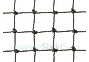 Czarna siatka na woliery wolierowa polietylenowa. Oczka kwadratowe 25 x 25 mm.