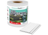 Taśma ogrodzeniowa 19cm x 50m biała +klipsy. Osłona na ogrodzenia panelowe RAL 9003. Linarem.