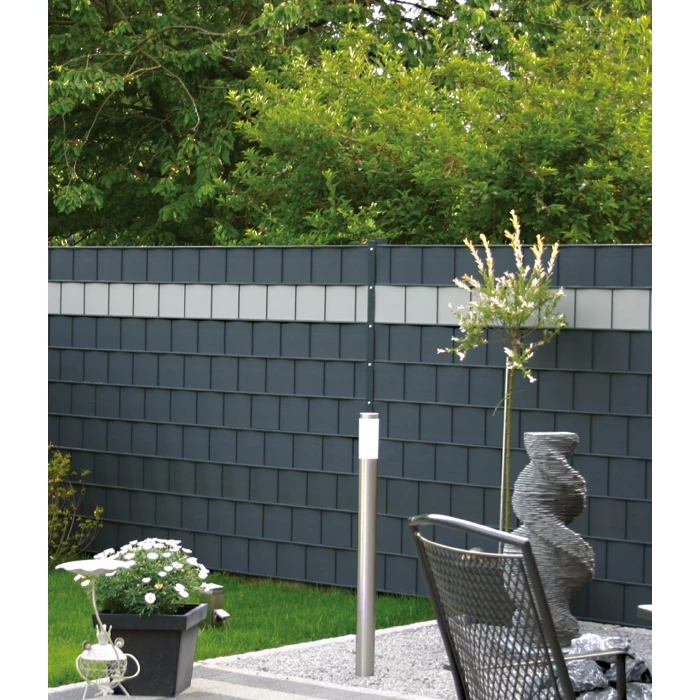 Taśma ogrodzeniowa Premium 1200g na ogrodzenia płot 19cmx26m. Kolor antracyt grafit. Grubość 1.2mm. 