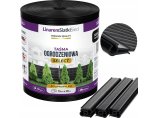 Taśma ogrodzeniowa Premium 19cm x 26m czarna - osłona na płot panelowy, klipsy w zestawie 