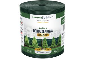 Taśma Ogrodzeniowa Polipropylen 19cm x 26m. Kolor zielony. Seria 'Select' Premium. 