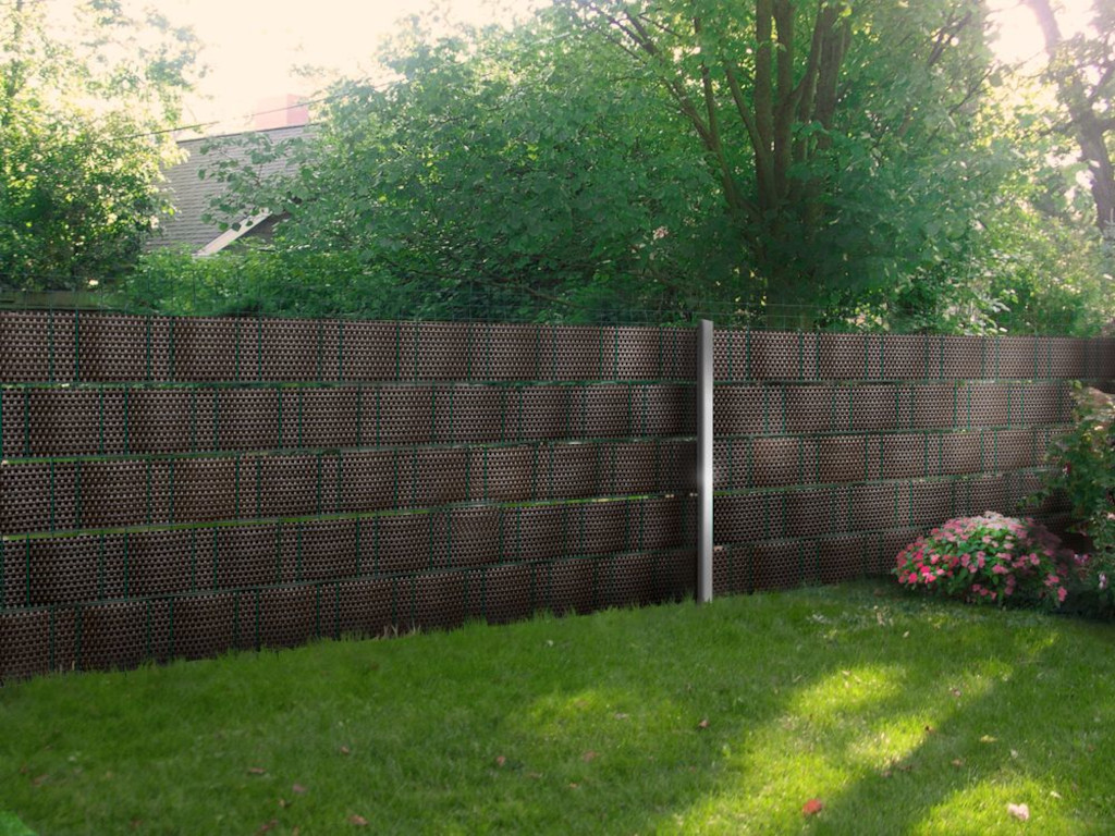 Technorattanowa taśma ogrodzeniowa 1300g/m2 w rolce 19cm x 2,55 m. Kolor brązowy