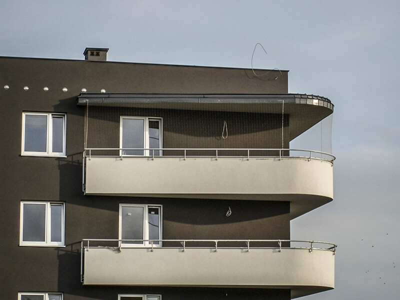 Piaskowa siatka ochronna na gołębie Na balkon Ochrona budynków Oczko 50mm