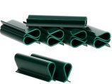 Zielone klipsy 4,75 cm do taśmy ogrodzeniowej 450g. Opakowanie 20 szt.